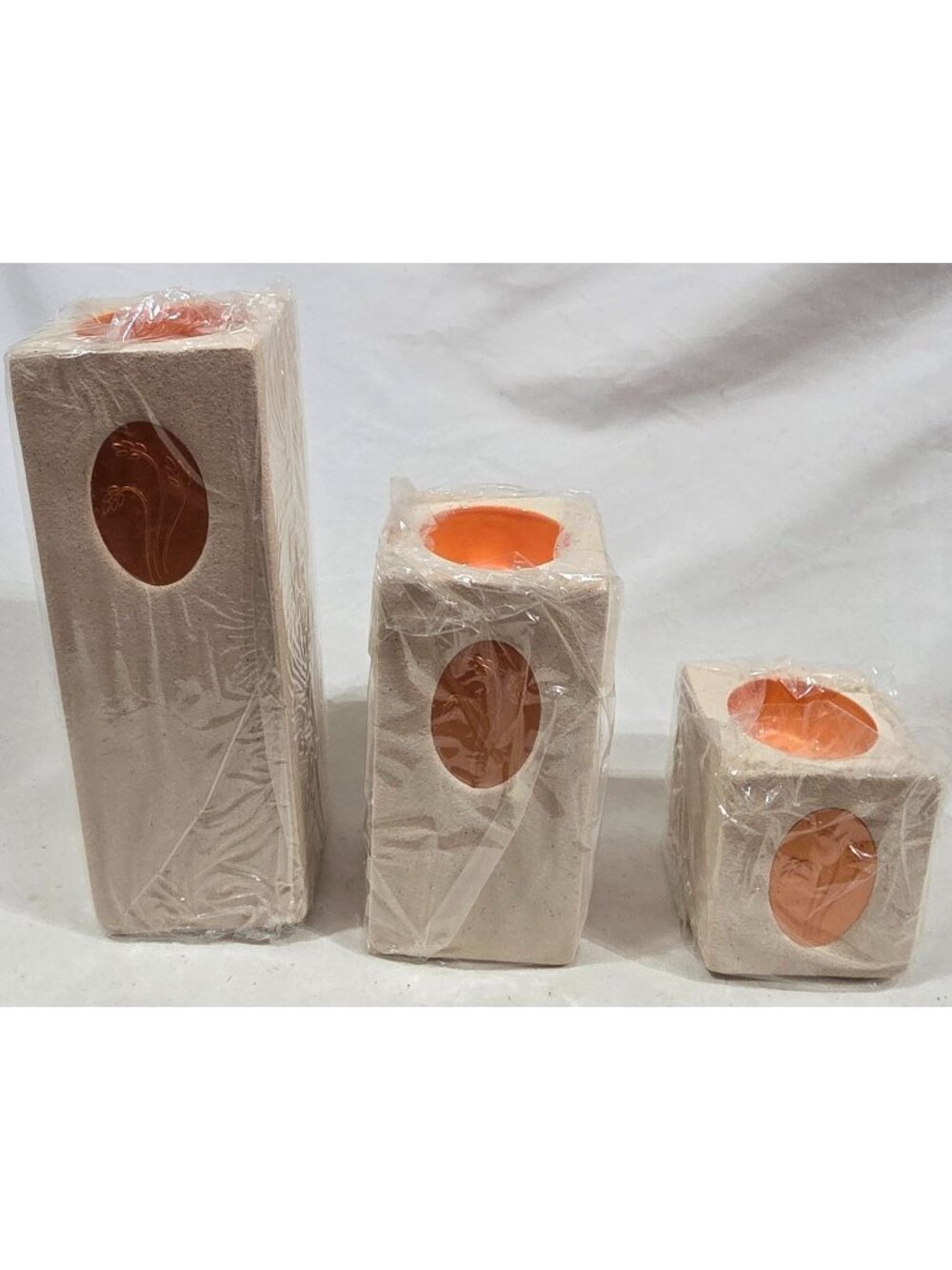 PartyLite MEDALLION TEALIGHT TRIO candle holders P7201 New in open box Retired